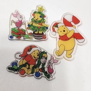 Bear Acrylic Flatback Christmas Badge Pen Keychain Xmas Santa Bag Clip Crafts
